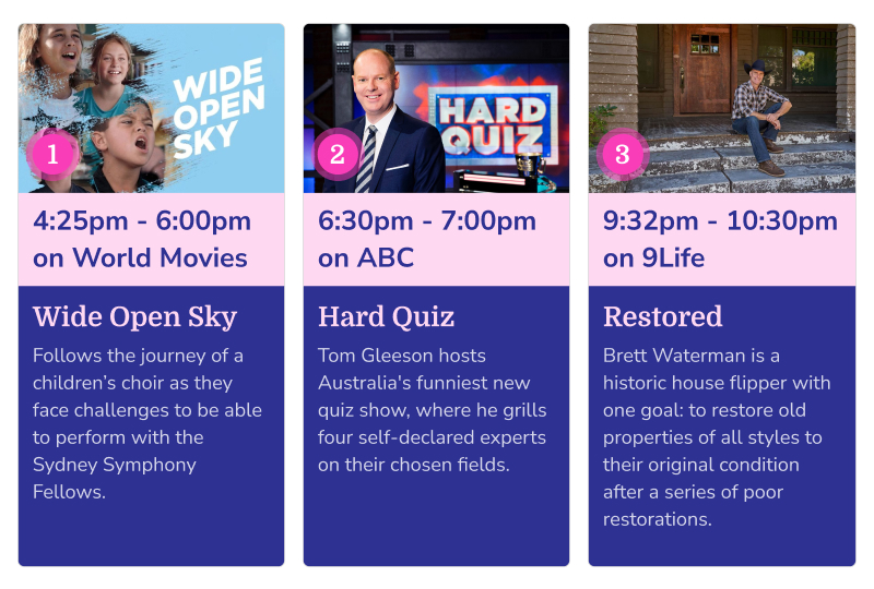 24.07.2024 What’s On TV Tonight? Seniors Discount Club